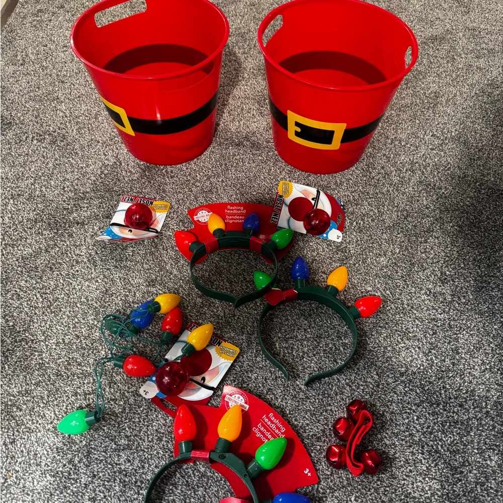 Festive Red and Green Holiday Toy Set